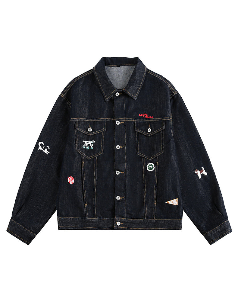 cartoon denim jacket
