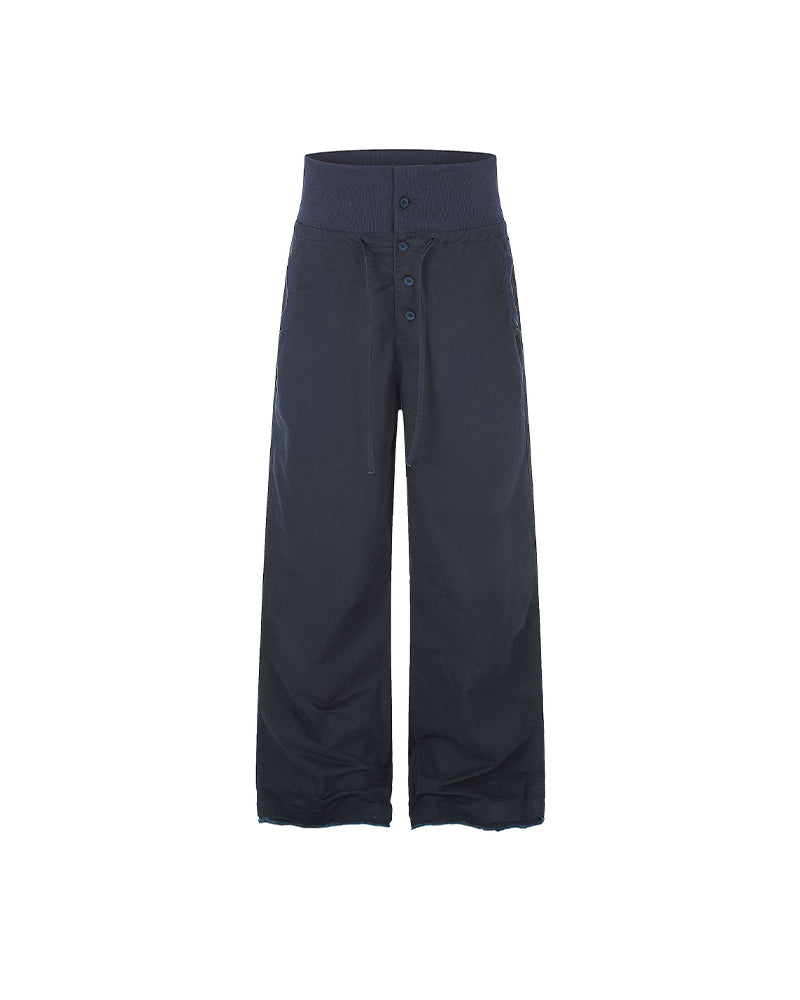Color-block casual cargo pants