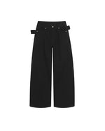 Vintage-style belted jeans