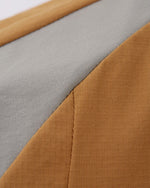 Stand collar colorblock short sleeve jacket