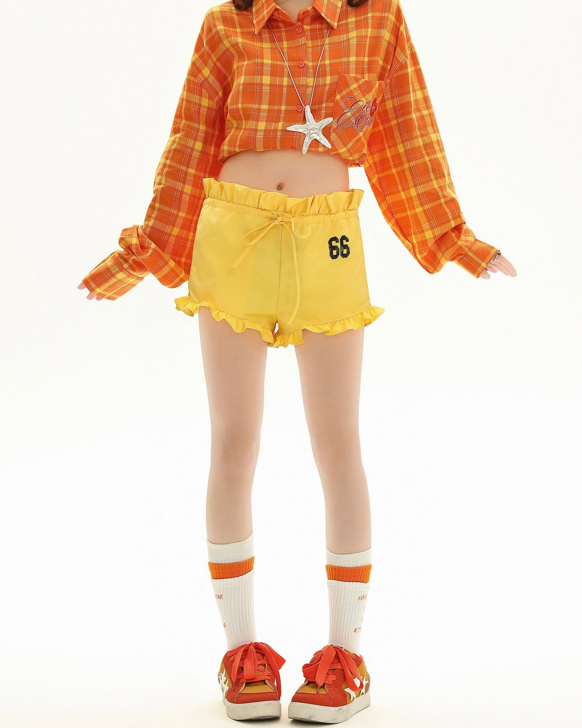 Retro personality casual shorts