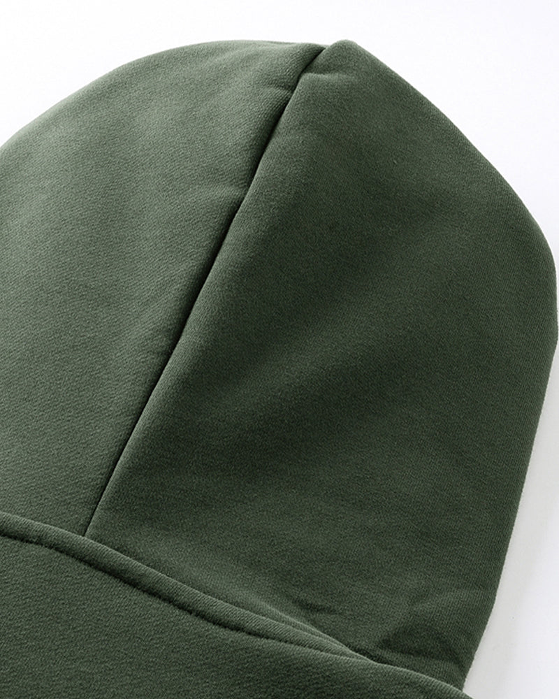 430g Fleece-Lined Zip-Up Hoodie