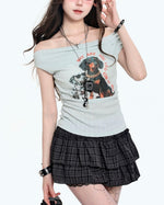 かわいい子犬の半袖シャツ