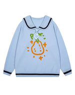 재미있는 패턴 풀오버 스웨터