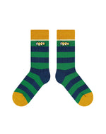 Color striped contrast socks