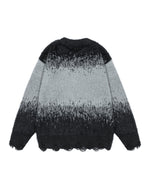 グラデーションクルーネックセーター