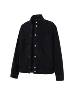 ウォッシュ加工スタンドカラージャケット