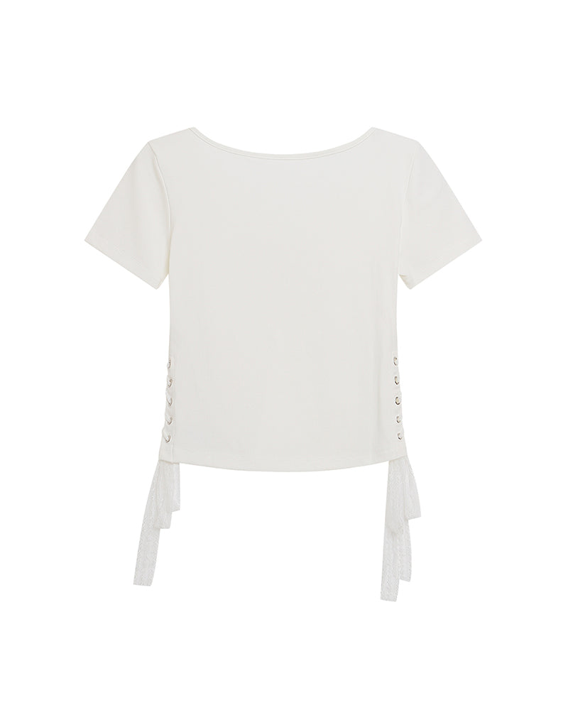 Retro lace short sleeves