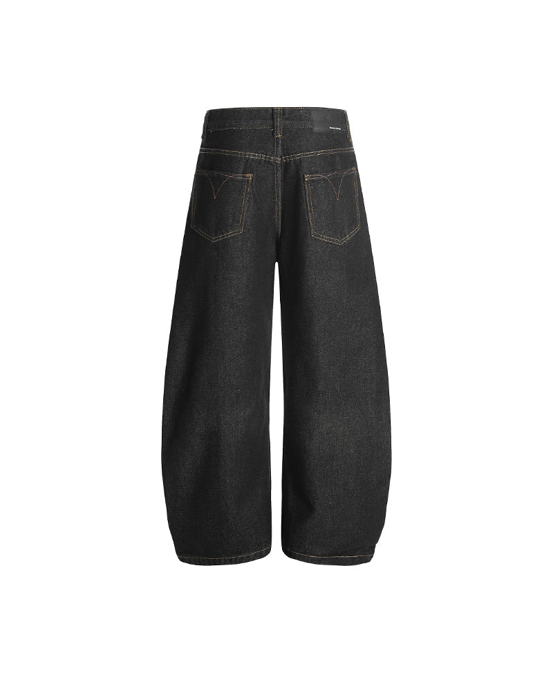 Embroidered loose-fit jeans