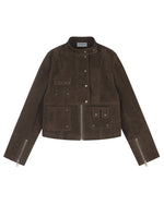 Stand-collar zip-up jacket