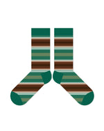 カラーストライプコントラストソックス