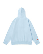 embroidered hooded sweater