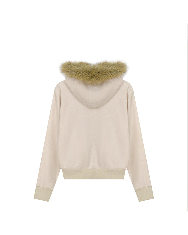 Hooded sweatshirt jacket