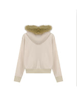 Hooded sweatshirt jacket