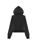 Washed-finish zip-up jacket