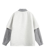 フェイクツーピース スプライス スウェットシャツ