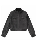 Stand-collar zip-up jacket