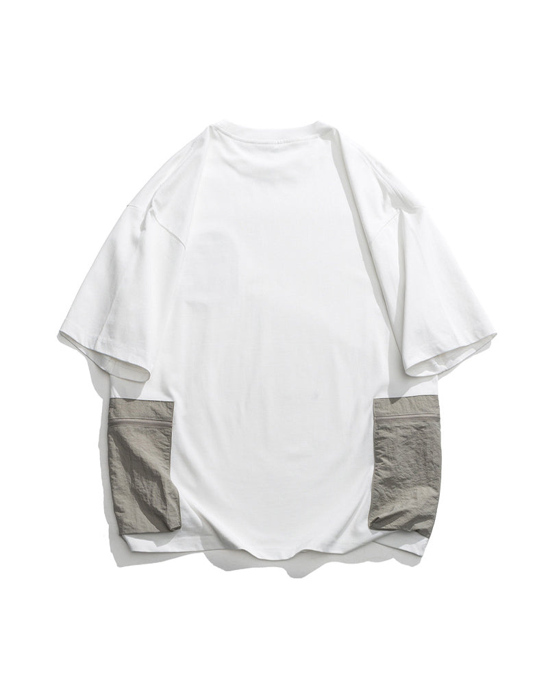 Spliced workwear short sleeves