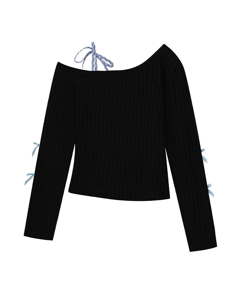 Bow casual long sleeves