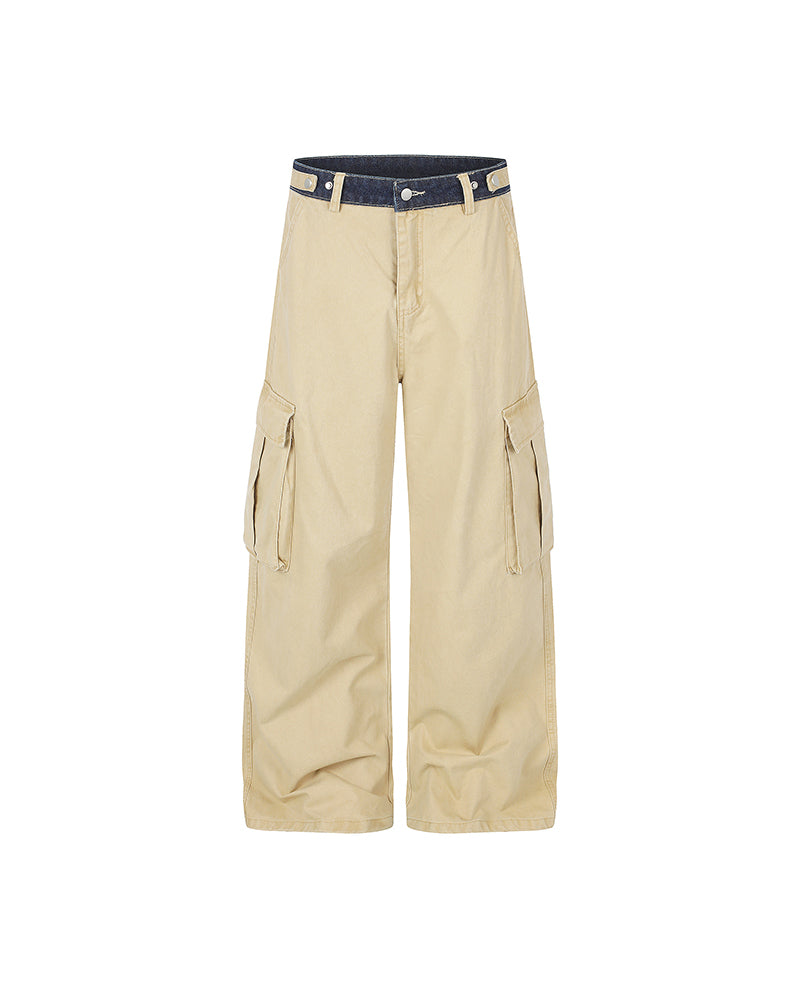 Color-block panelled cargo pants