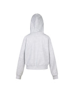 Hooded jacket with large zipper