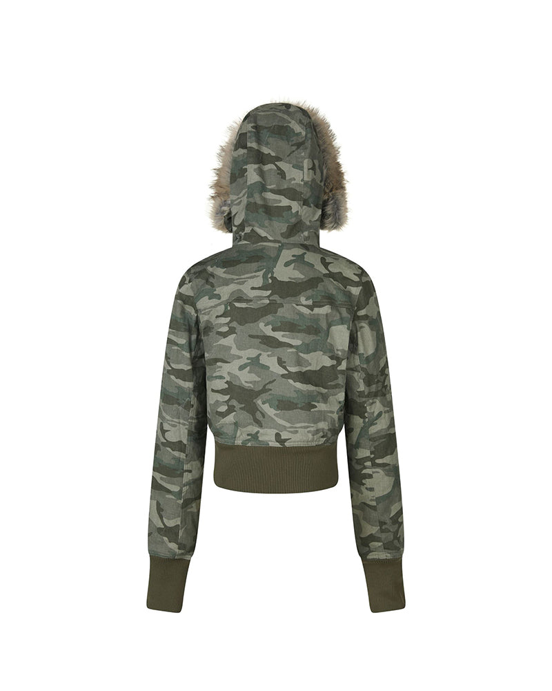 Camouflage zip-up jacket