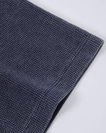 235g Distressed waffle-knit polo shirt