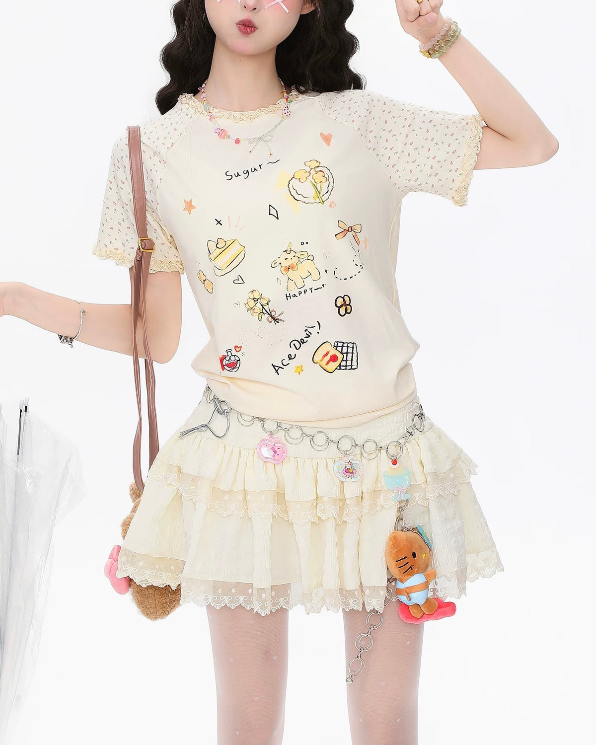 Loose and simple short sleeves