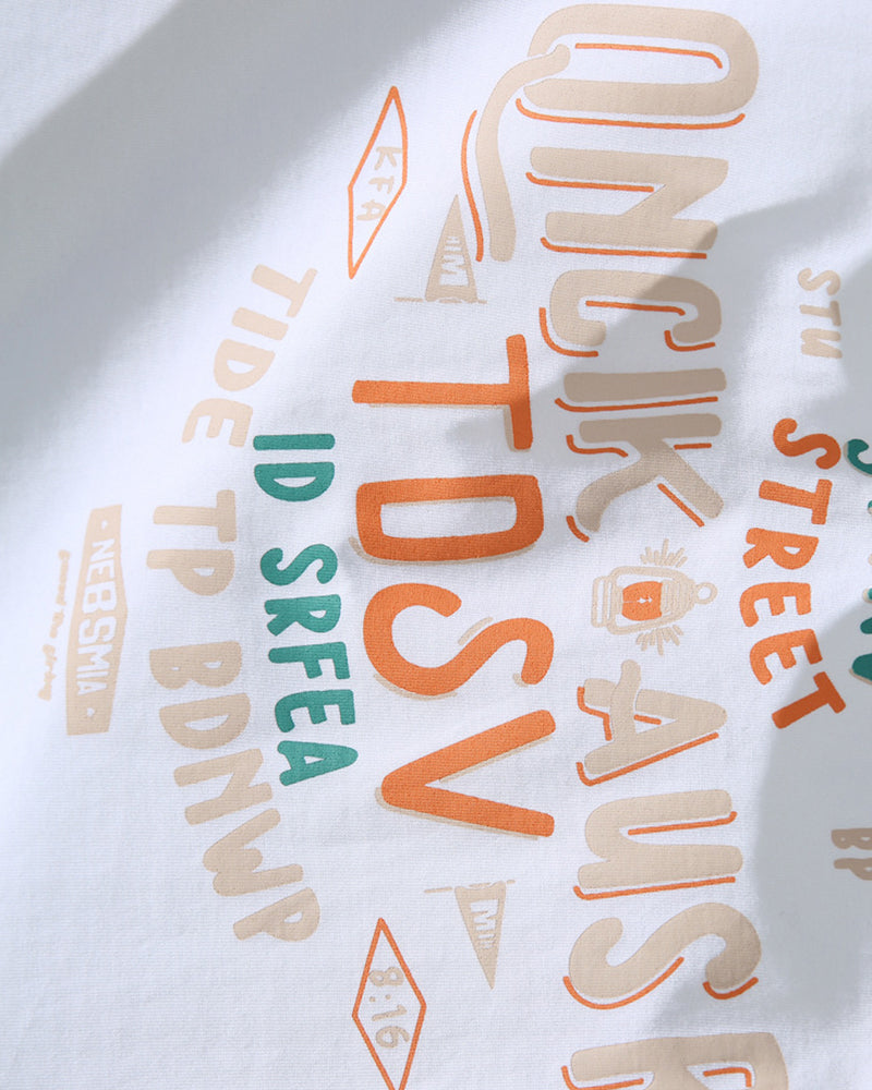 Retro letter couple short sleeves