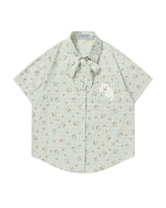 Short-sleeve plaid shirt