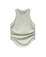 235g Cool-touch distressed crinkle tank top
