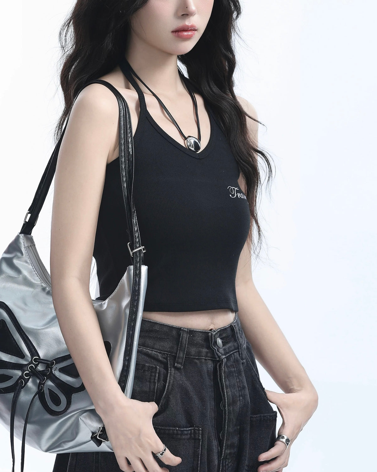 섹시한 홀터넥 슬링