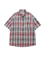 レトロチェック柄半袖シャツ