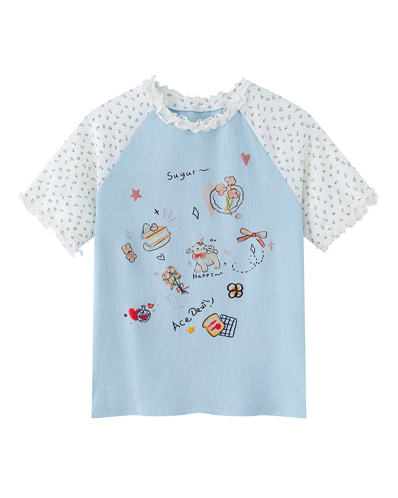 Loose and simple short sleeves