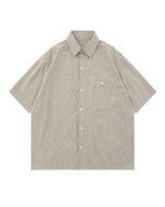 レトロなストライプの半袖シャツ