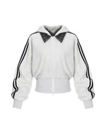 コントラストストライプパーカー