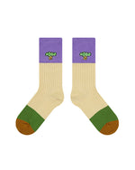 Color striped contrast socks