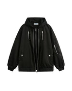 ヴィンテージウォッシュ加工のヘビーフードジャケット