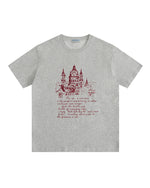 Building print lettering short sleeves