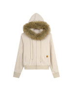 Hooded sweatshirt jacket