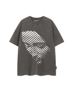 Retro print short sleeves