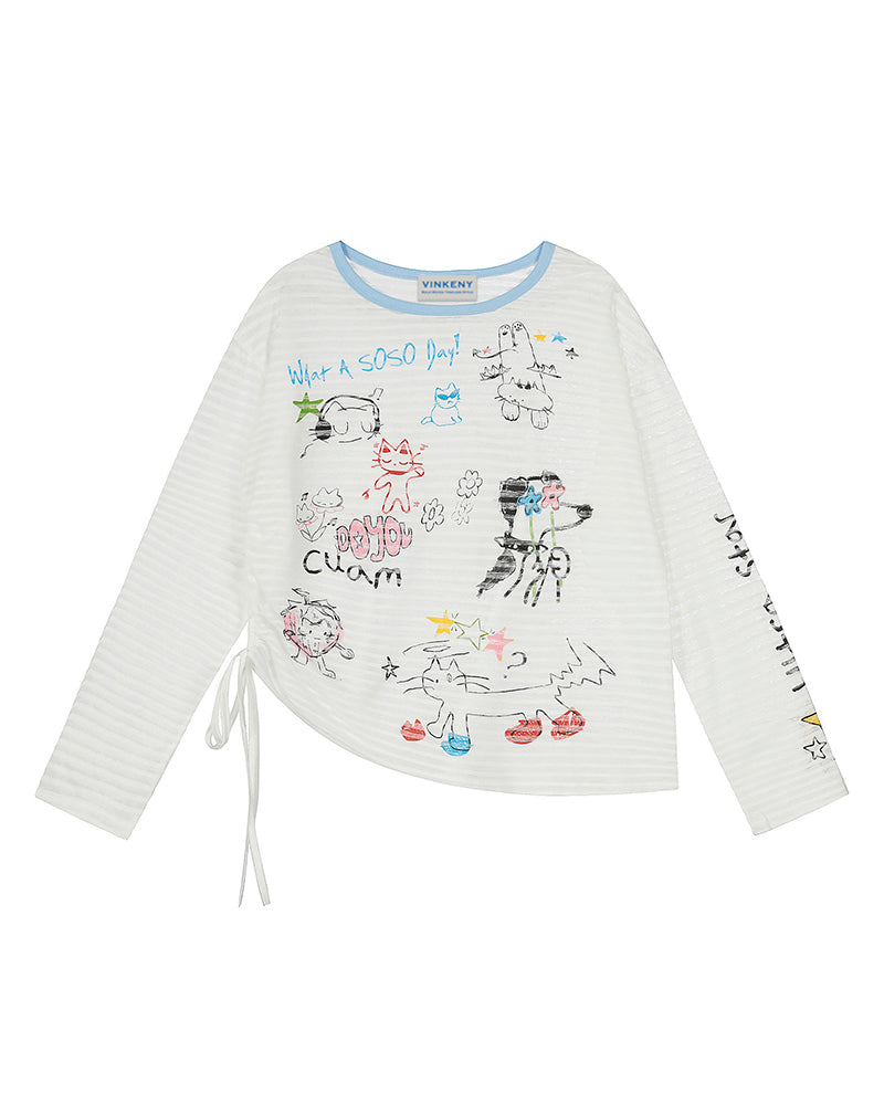 Fun pattern long sleeves