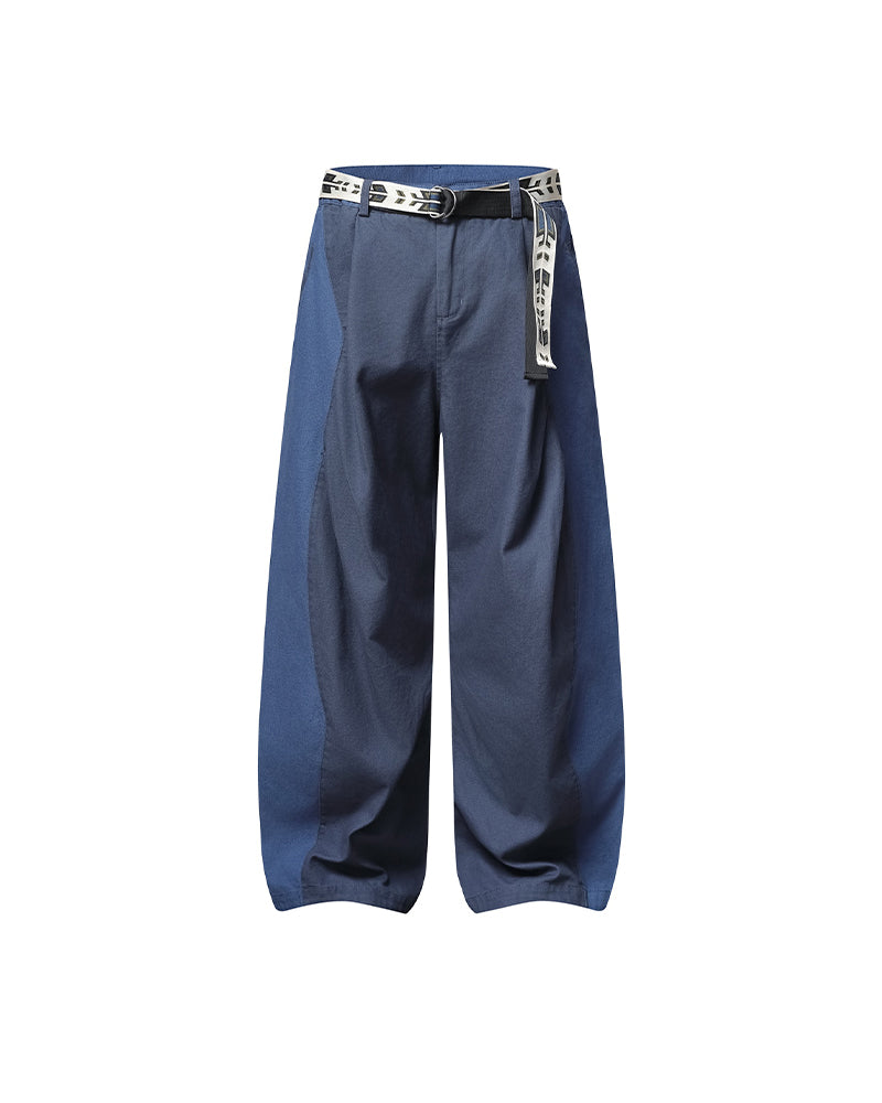 Color-block panelled trousers