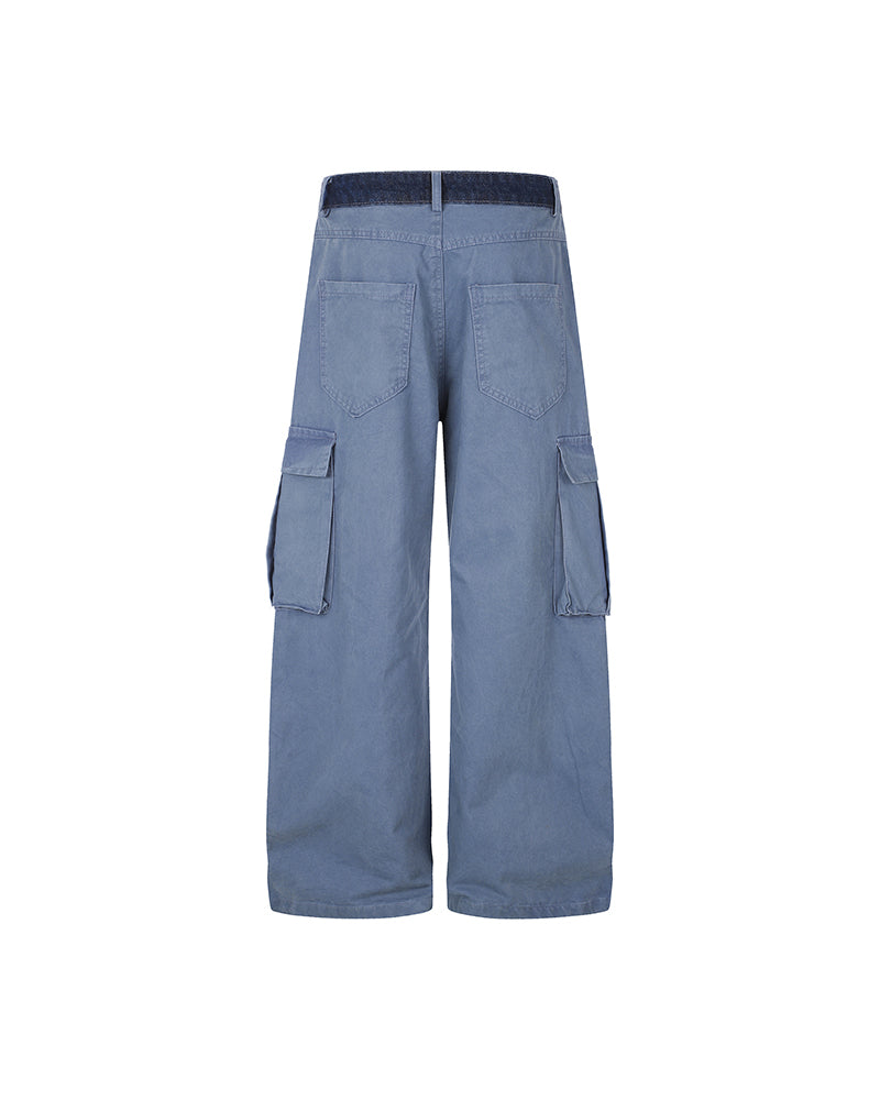 Color-block panelled cargo pants