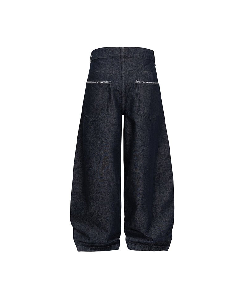 Loose-fit denim trousers