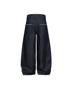 Loose-fit denim trousers