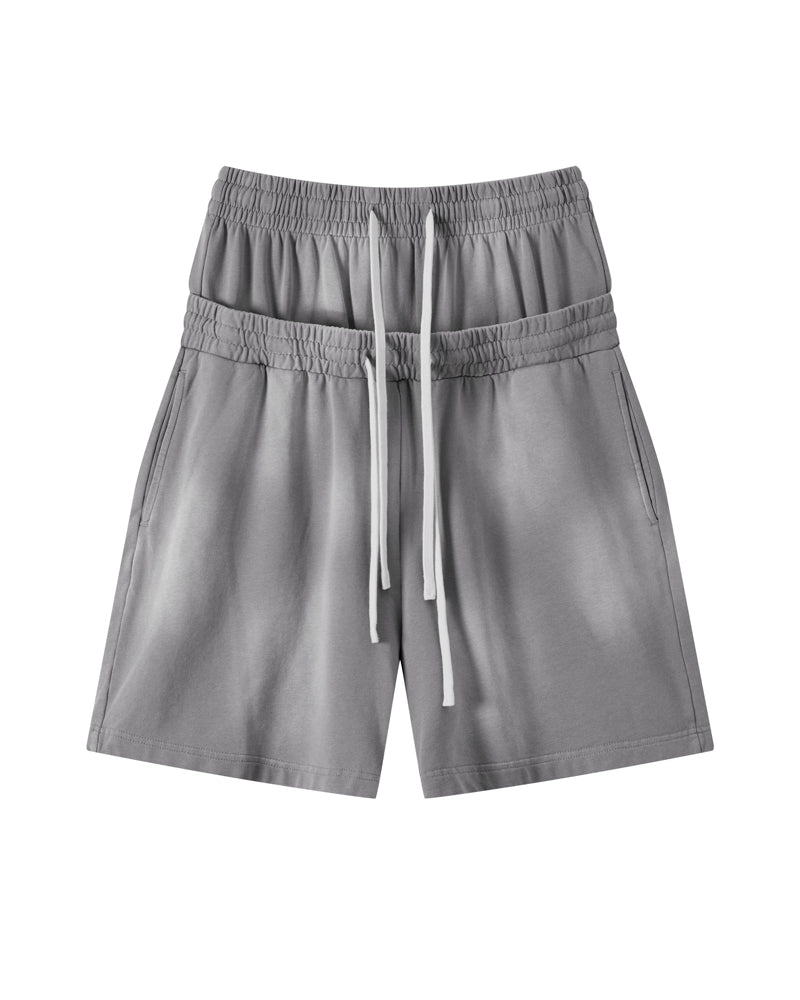 320g Double-waistband Bermuda shorts