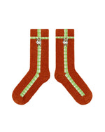 コントラストカラーのソックス