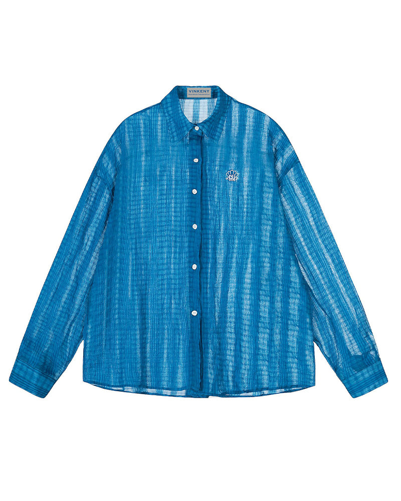 Simple loose check shirt