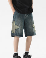 カジュアルなダメージデニムショートパンツ